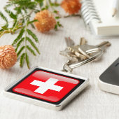 スイス国旗 キーホルダー (側面)