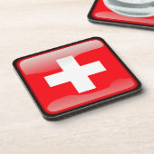 スイス国旗 コースター (左側)