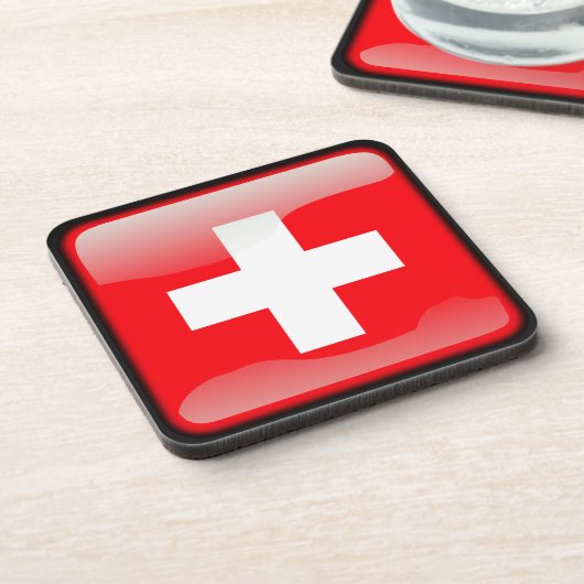 スイス国旗 コースター (左側)