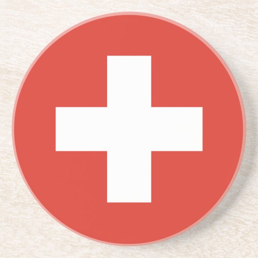 スイス国旗 コースター (正面)