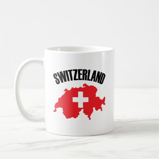 スイス国旗 コーヒーマグカップ (左)