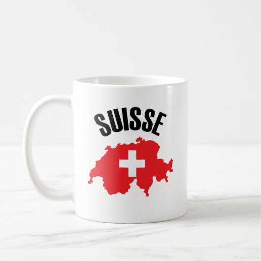 スイス国旗 コーヒーマグカップ (左)