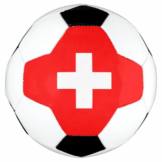スイス国旗 サッカーボール (正面)