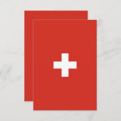 スイス国旗 サンキューカード (正面/裏面)