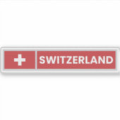 スイス国旗 シール (正面)
