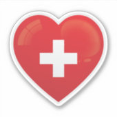 スイス国旗 シール (正面)