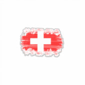 スイス国旗 シール (正面)
