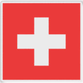 スイス国旗 シール (正面)