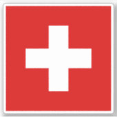 スイス国旗 シール (正面)