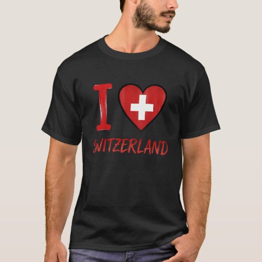 スイス国旗 スイスプライド 長袖 Tシャツ (正面)