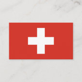 スイス国旗、スイス国旗 名刺 (正面)