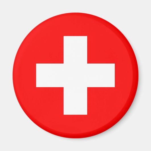 スイス国旗 (スイス連邦) マグネット (正面)