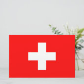 スイス国旗 (スイス連邦) 便箋 (スタンド正面)
