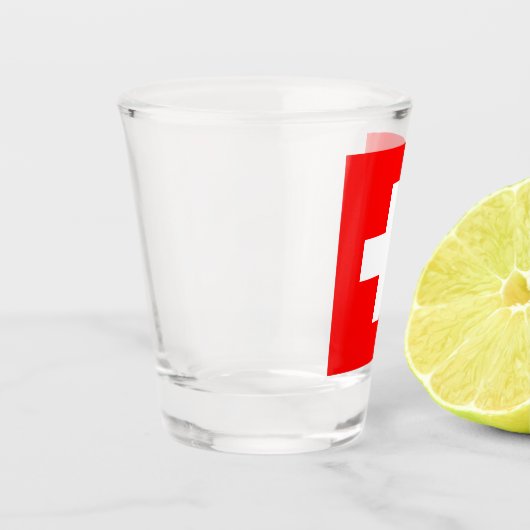 スイス国旗（スイス） ショットグラス (左)