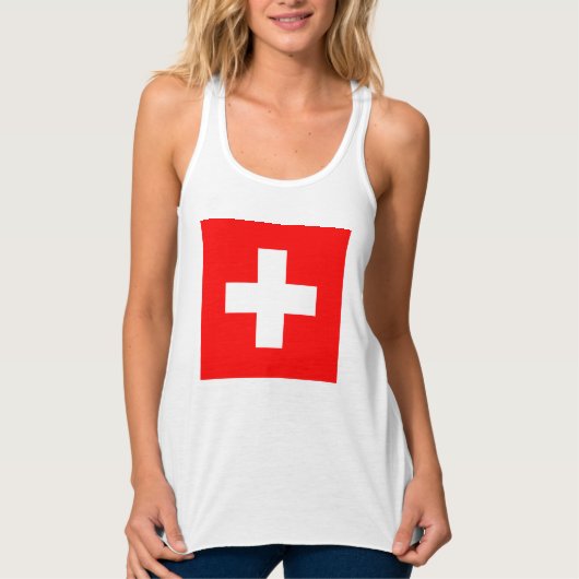 スイス国旗(スイス) タンクトップ (正面)