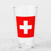 スイス国旗（スイス） タンブラーグラス (正面)