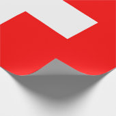 スイス国旗（スイス） ラッピングペーパー (角)