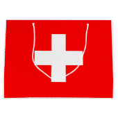 スイス国旗（スイス） ラージペーパーバッグ (正面)
