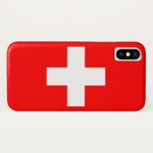 スイス国旗(スイス) Case-Mate iPhoneケース (裏面(横))
