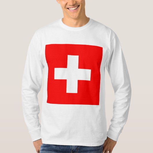 スイス国旗(スイス) Tシャツ (正面)