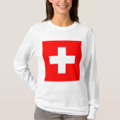 スイス国旗（スイス） Tシャツ (正面)