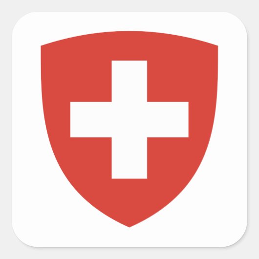 スイス国旗 スクエアシール (正面)