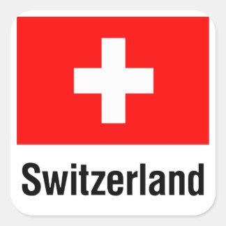 スイス国旗 スクエアシール