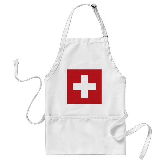 スイス国旗 スタンダードエプロン (正面)