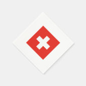 スイス国旗 スタンダードカクテルナプキン (角)