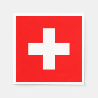 スイス国旗 スタンダードカクテルナプキン