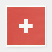 スイス国旗 スタンダードランチョンナプキン (正面)