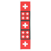 スイス国旗&スポーツファンハウスデコル/スイス ショートテーブルランナー (正面)