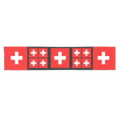 スイス国旗&スポーツファンハウスデコル/スイス ショートテーブルランナー (横)