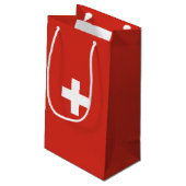スイス国旗 スモールペーパーバッグ (裏面アングル)