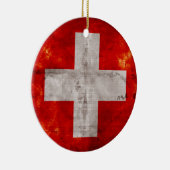 スイス国旗 セラミックオーナメント (右)