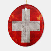 スイス国旗 セラミックオーナメント (左)