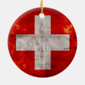 スイス国旗 セラミックオーナメント (裏面)