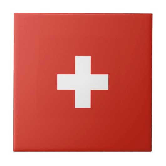 スイス国旗 タイル (正面)