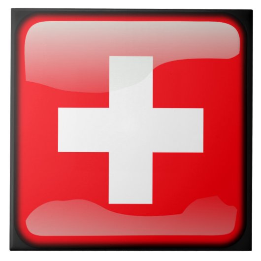 スイス国旗 タイル (正面)