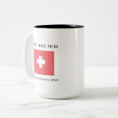 スイス国旗 ツートーンマグカップ (正面左)