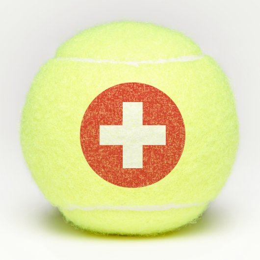 スイス国旗 テニスボール (正面)