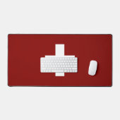 スイス国旗 デスクマット (キーボード&マウス)