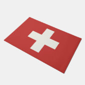 スイス国旗 ドアマット (アングル)