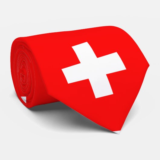 スイス国旗 ネクタイ (ロール)
