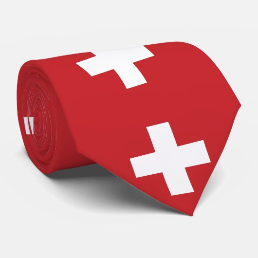 スイス国旗 ネクタイ (ロール)