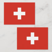 スイス国旗 ノートカード (正面/裏面)