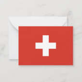 スイス国旗 ノートカード (裏面)