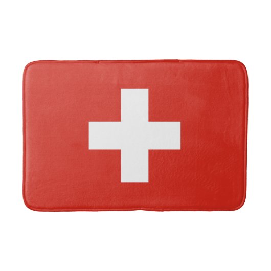スイス国旗 バスマット (正面)