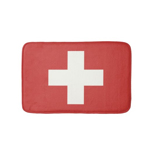 スイス国旗 バスマット (正面)