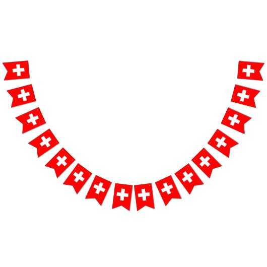 スイス国旗 バンティングフラッグ (全)